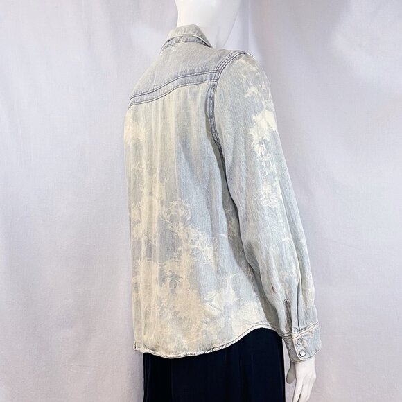 Snap-Front Denim Shirt | Xhilaration - Picture 4 of 8